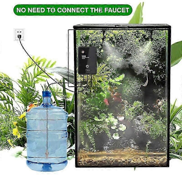 Vattentimers Wifi Intelligent Reptilspray Luftfuktare Appstyrning Dimma Timing Spraysystem Bevattningstimer För Regnskogsplantor Amfibie Spray Kit-US