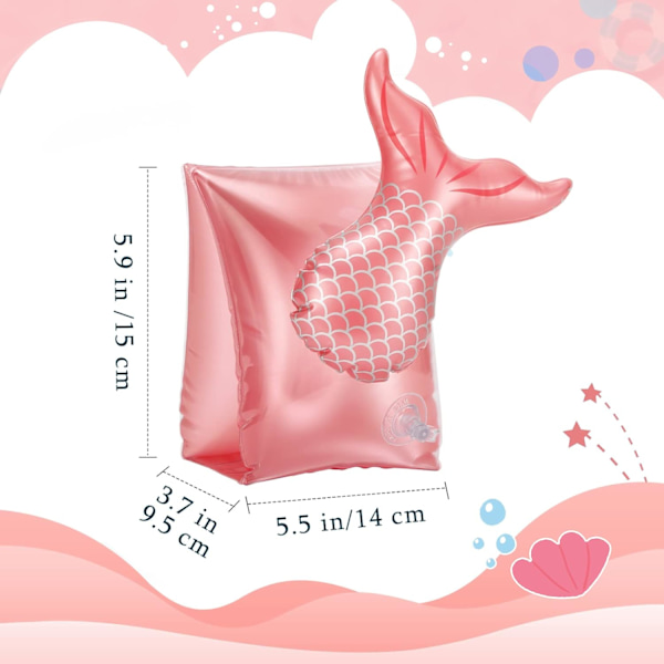 Svømmearmbånd til børn, oppustelige armbånd (3-6 år), armfloaties ærmer floater rør vandvinger børn floaties svømmearmbånd floaties til småbørn