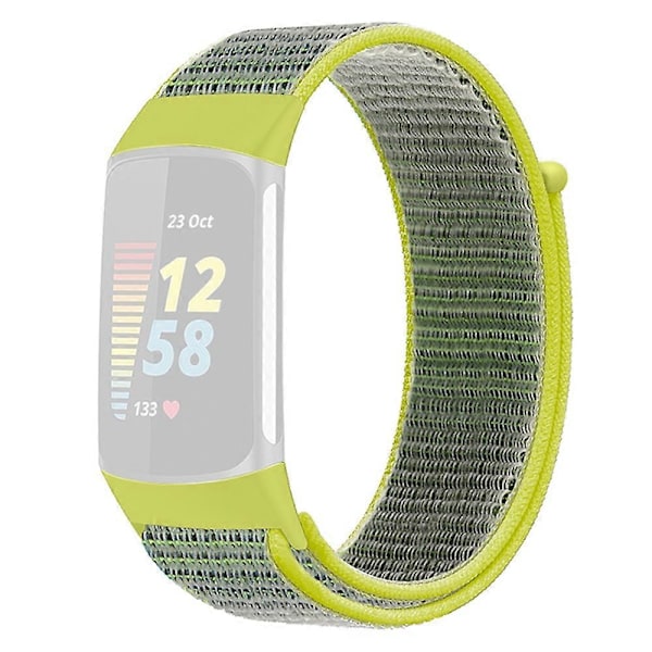 KALEBOL KLB-NLHH-001 Nylon Armband för Fitbit Charge 5/6 med Loop-fäste Style G