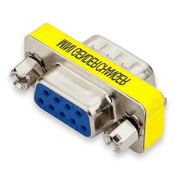 4X DB9 Dator Videoadapter DB9 Hane till Hona Seriell Port till Hål 9-stifts VGA Hona Kabeladapter