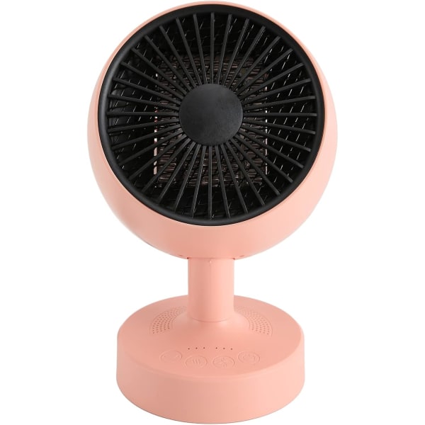 Portable Fan Heater, Small Space Heater, Both Cold and Hot Use Adjustable Angle Mini Space Heater for Home Office(Pink)