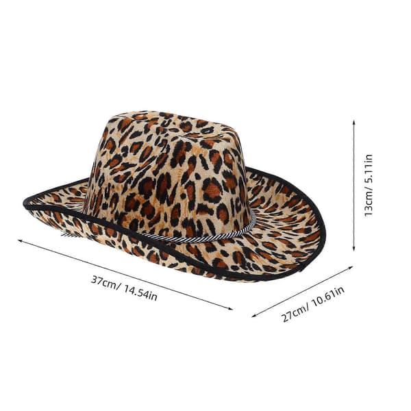 Leopard Cowboyhatt Kostymhattar för Dekoration 4st Andningsbart Tygmaterial