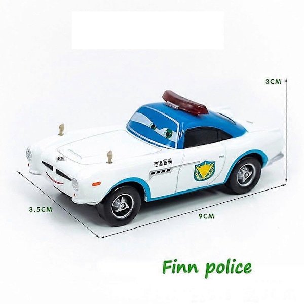 Aito Cars2 Finn Mcmissile Holley Badass Doc.z automalli Anime-elokuvahahmot Malli Metalliseos Painevalettu Ajoneuvolelu Pojille Finn police