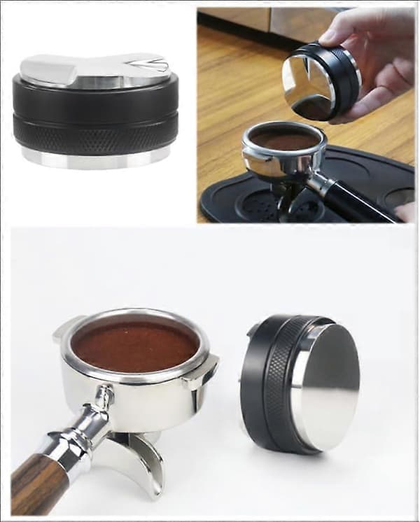 53 mm justerbar kaffetamper med dobbelthodedesign for profesjonell espressokontroll
