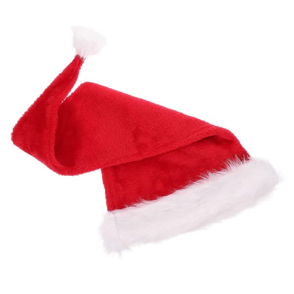 Röd jul tomtemössa plyschmössa för vuxna lång stil 1 stycke