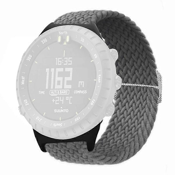 For Suunto Core Klokkereim Elastisk 22mm Myk Nylon Elastisk Flettet Rem Style J