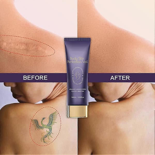 Body Coverage Perfector with brush, long-lasting coverage, concealer, sweat-proof, evens out skin tones, tinted cream