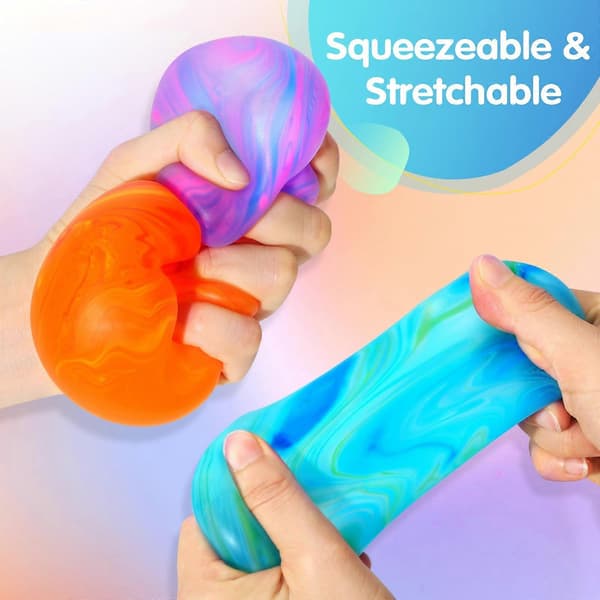 Fidgetleker Squishy Stresskube og Ballsett for Barn og Voksne Autisme Sensorisk Lindring