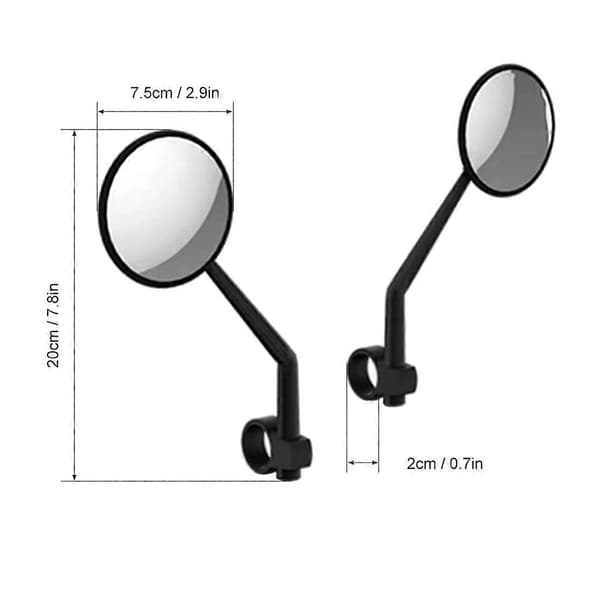 Universal Scooter Rearview Mirror, Scooter Handlebar Side Mirror 360 Degree Rotation Safety Mirror 1 Pair