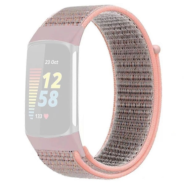 KALEBOL KLB-NLHH-001 Nylon Armband för Fitbit Charge 5/6 med Loop-fäste Style B