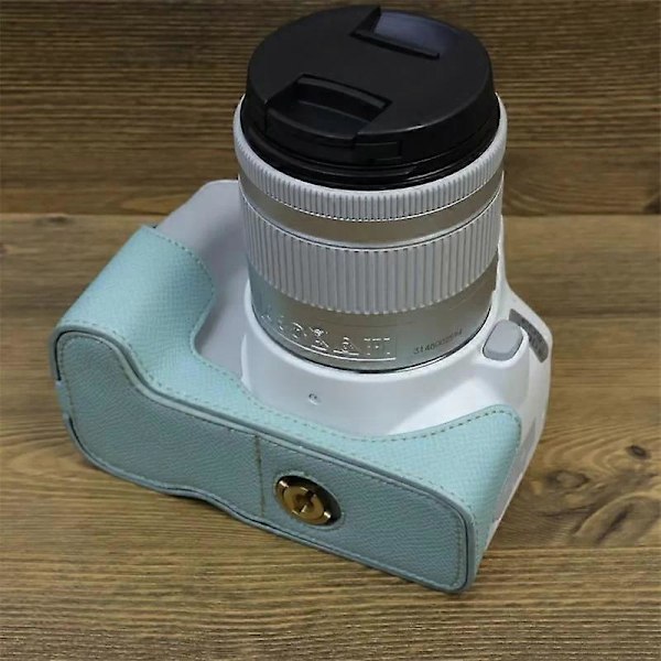 Type D PU Læder Kamerabunddæksel med Skruedesign Halv Kamerataske til Canon EOS 200D/200D II Style C