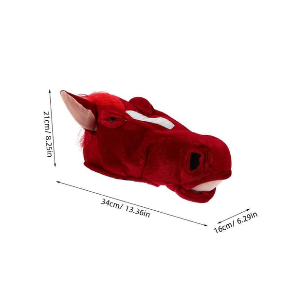 Hestehodehatt 2 stk for festivalbruk Brun polyester hestemaskottilbehør