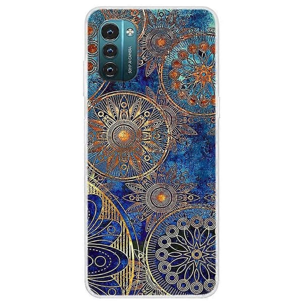 Soft TPU Phone Case with Pattern Print for Nokia G21/G11, Scratch-Resistant Protective Back Cover (Dazzling Flower)