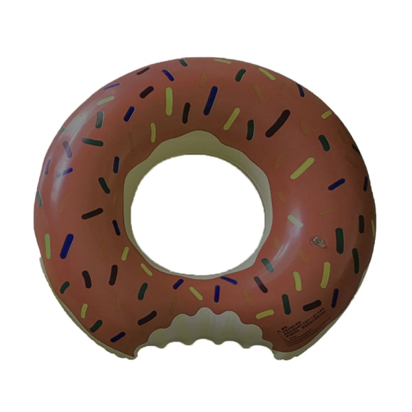 Donut pool float uppblåsbar ring Donut pool ring Donut simring för strandpool - brun