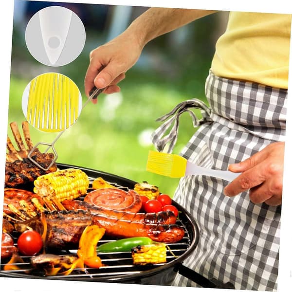 2 stk. silikonpenselsett med ergonomisk grep for matlaging, baking, grilling og bakverk
