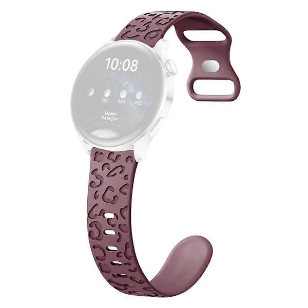 Samsung Galaxy Watch3 45mm / Huawei Watch 4 Pro 22mm kellon ranneke leopardikuvioinen Style M