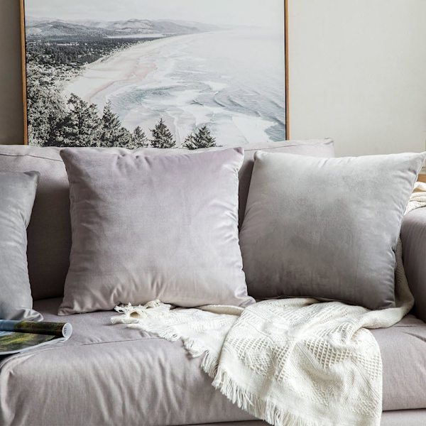 Putetrekk i fløyel, dekorativt putetrekk til sofa, glatt, mykt, behagelig, dekorasjon til hjemmet, stue, soverom, til sofa 40X40CM Champagne