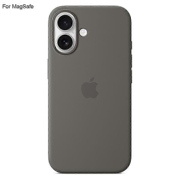 Case for iPhone 16 Plus Compatible with MagSafe, Liquid Silicone, Back [Induction Pop-up] (Grey)