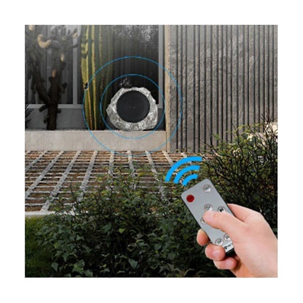 Solar Trådløs Bluetooth Høyttaler - Hage Lyd Vanntett Fjernkontroll Analog Stein Rock Høyttaler L