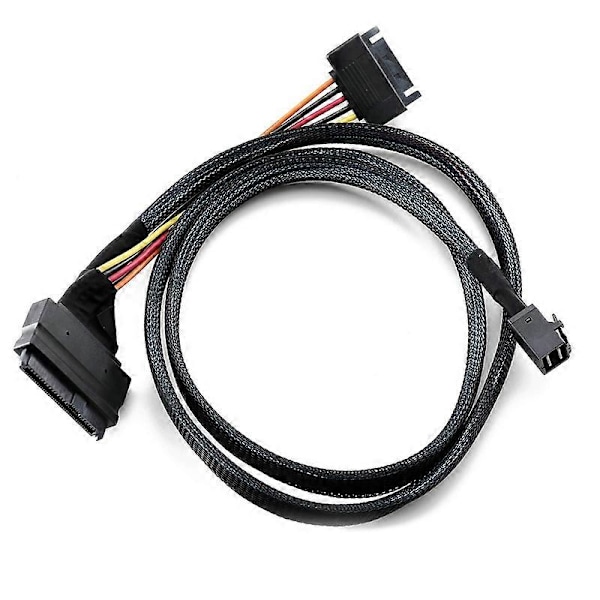 Sisäänrakennettu 12G Mini HD - U.2 / SFF-8643 - SFF-8639 -kaapeli 0,5M 15-nastaisella SATA-virtalähteellä, sopiva
