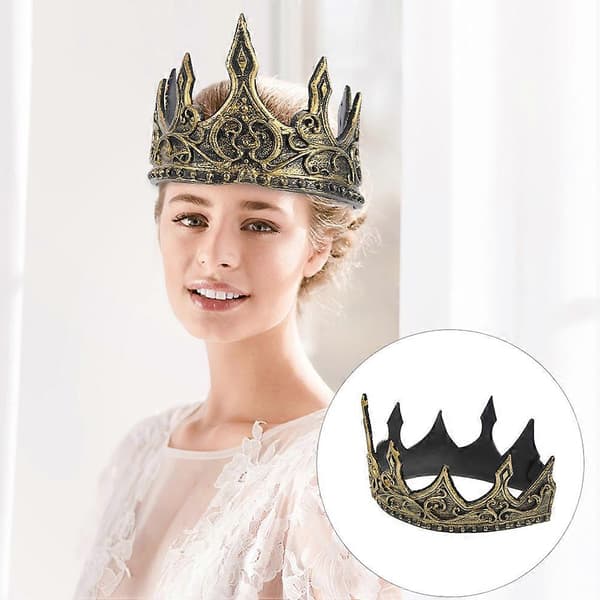 Herre PU Krone Hodeplagg Perfekt For Cosplayfester Banketter 26.33X5.74X0.24Tommer 4Stk