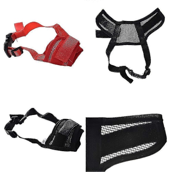 1st Hund Justerbar Mask Bark Bite Mesh Mun Munkorg Grooming Anti Stoppa Tuggande Pink M