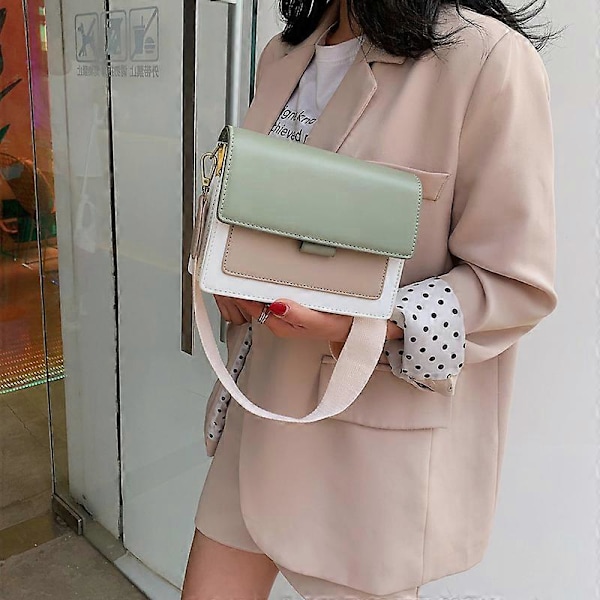 Damer Handväska Läder Crossbody Väskor för Kvinnor Reseväska Enkel Axelremsväska Enkel Väska Dam Cross Body Väska
