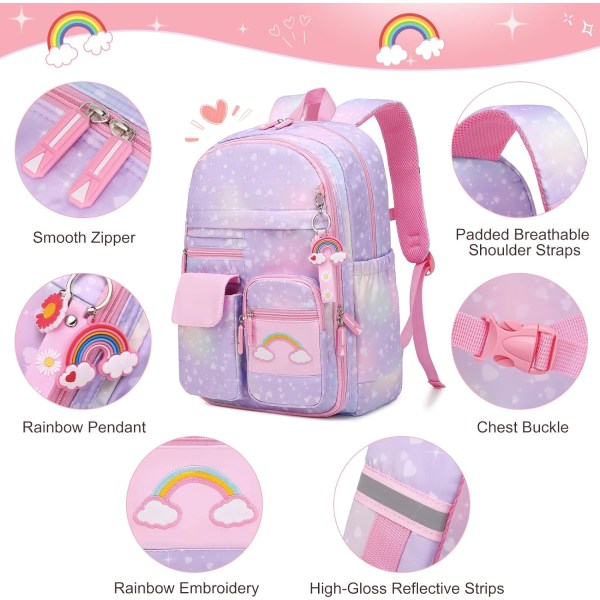 New elementary school students schoolbag female refrigerator side opening cute princess 1-6 grades lightweight