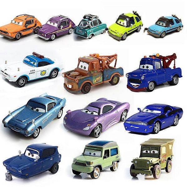 Aito Cars2 Finn Mcmissile Holley Badass Doc.z automalli Anime-elokuvahahmot Malli Metalliseos Painevalettu Ajoneuvolelu Pojille Badass