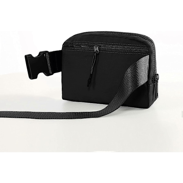 Unisex Mini Vyölaukku Säädettävällä Hihnalla Pieni Vyötärölaukku Matkustamiseen, Treenaamiseen, Juoksuun, Vaellukseen, Musta