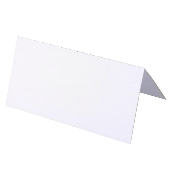 100 Blank Table Place Cards, Many Colors - White, Party, Wedding