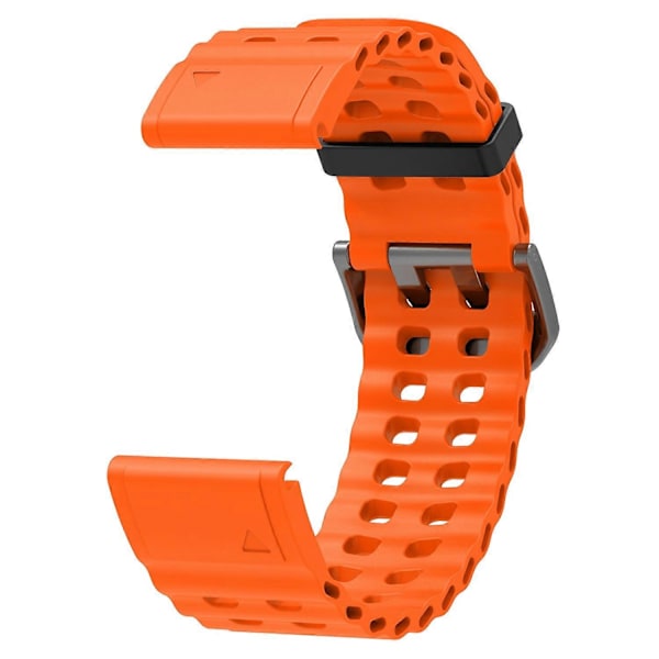26 mm silikonerem til Garmin Fenix 8 51 mm/Enduro 3/Instinct 2X urrem med flere huller Style D