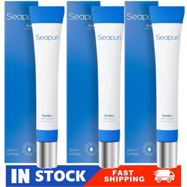3X Seapuri Hårbotten Ampull 20ml Hårförlust Vård