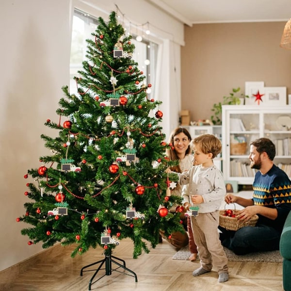 12 st julgransdekorationer julgranshänge prydnader trä julgranshängande prydnader DIY trä juldekorationer