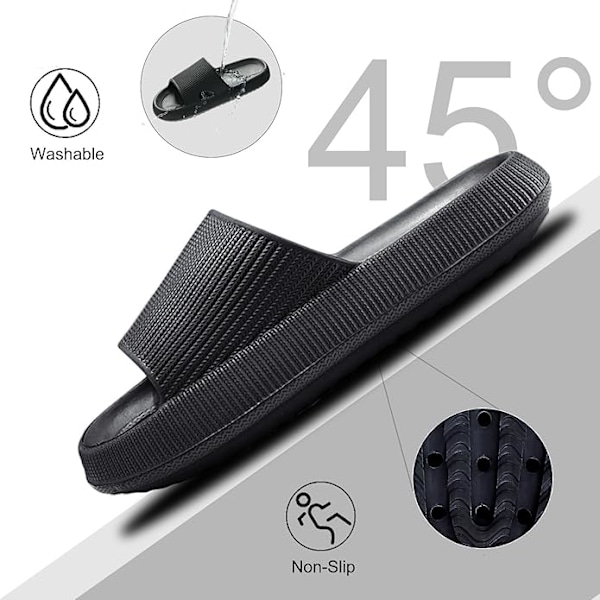 Dam Herr Sommartofflor Sandaler Bekväma Mjuka Tofflor Halkfria Pool Strand Dusch Inomhus Utomhus Hemmaskor Pink 38-39