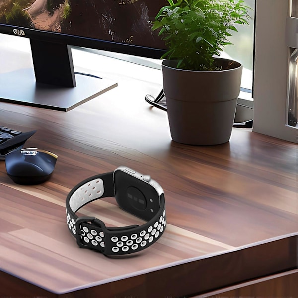 Til Huawei Watch Fit 3 Silikone Urrem Dobbeltfarvet Justerbar Urrem Style E