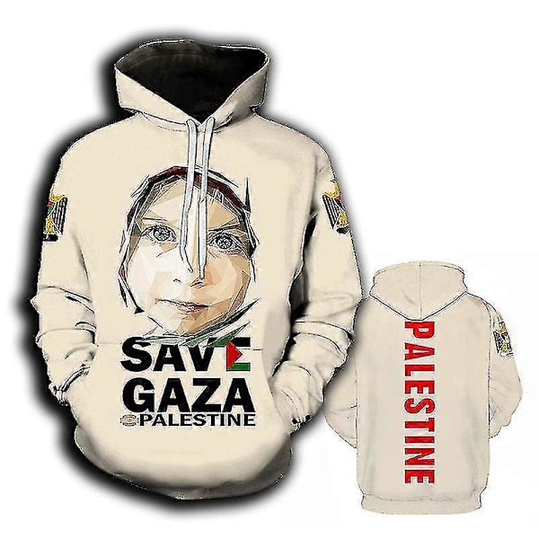 Gratis Palestina Flagga Tryck Hoodie Tröja TMW121-3 3XL