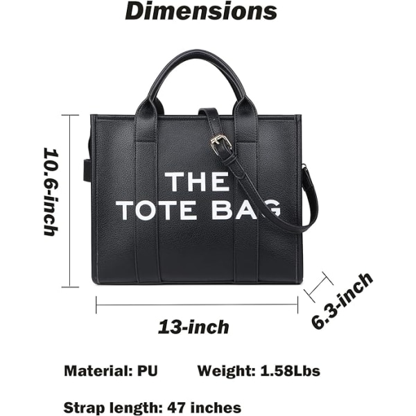 Naisten kangaskassi, PU-nahkainen kangaskassi, olkalaukku, crossbody-laukku tai käsilaukku kouluun, toimistoon, matkustamiseen (10,6 x 13 x 6,3 tuumaa)