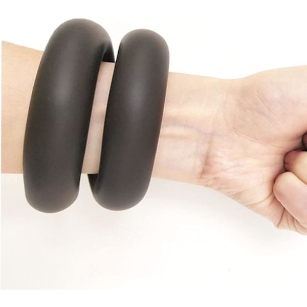 Mænds og kvinders løkkebånd til håndledsvægte - Sæt med håndledsvægte til intensiv fitnesstræning - Sort