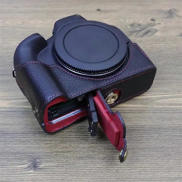 Typ B För Canon EOS R50/R100 Repskyddande Äkta Läder Kamerabottenlock Stor Öppning Style A