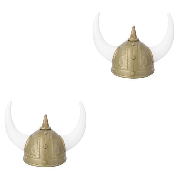 Brun oksehorn til festivalfest med 2 stk. cosplayhat