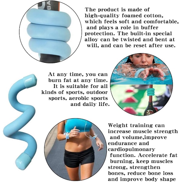 Loop Wearable Viktbara Armband Handledssats Intensiv Fitness Träning Handledssvikt - Blå