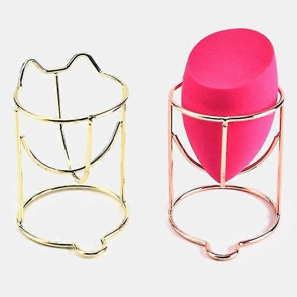 2-pak sød katte-skønhedsægsholder tørrer kosmetisk makeupsvamp græskar-puffholder