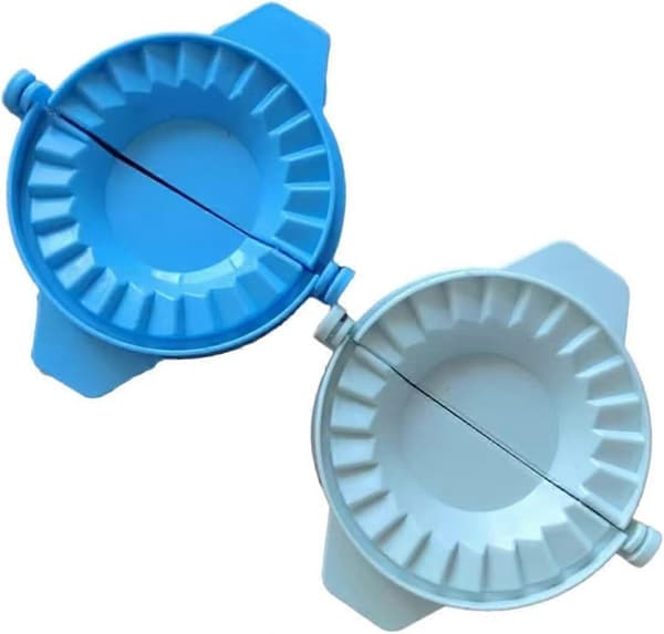 5 st hushålls-dumplingmaskin med stor kapacitet, OneClip-formning, diskmaskinssäker, blå