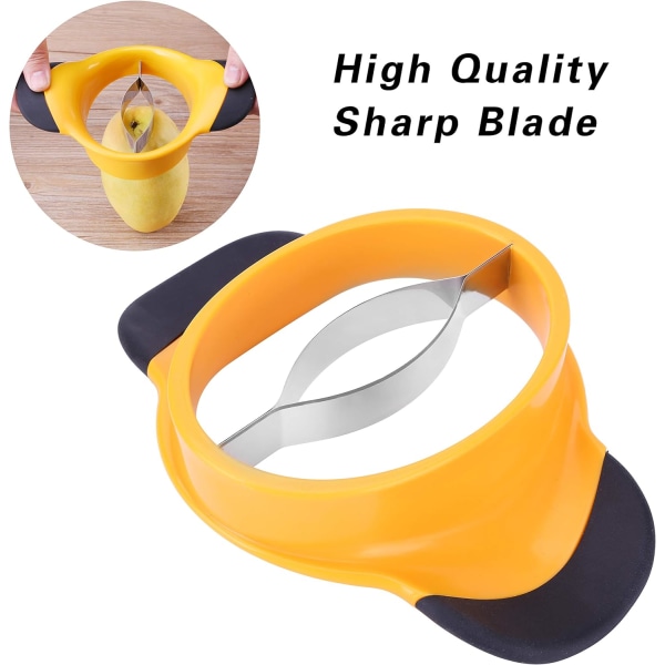 Mango Slicer - Opgraderet Mango Skræller, super skarp mango cutter og skræller, ekstra stor mango splitter og skræller
