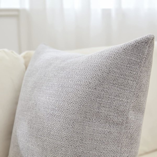 Midjekuddfodral 12x20 tum 2-delad grå kuddfodral soffa vardagsrumsdekoration rektangulärt funktionellt kuddfodral