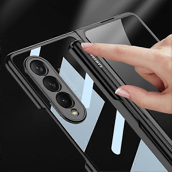 Samsung Galaxy Z Fold3 5G GKK Integroitu Galvanointi + Lasinen Puhelinkotelo Kynäpaikalla