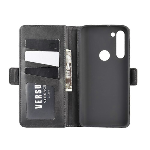 For Motorola Moto G8 Power Dobbeltsidig Magnetisk Spenne Horisontal Flip Lærveske med Holder & Kortspor & Lommebok