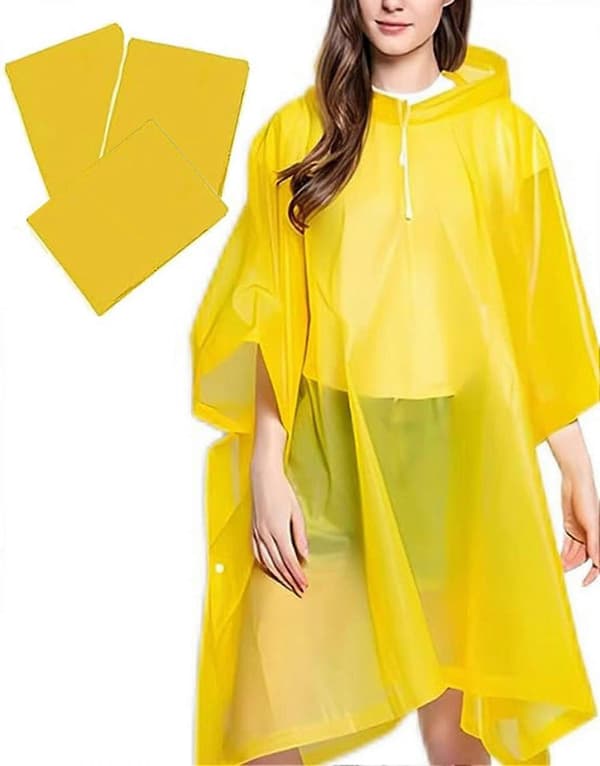 Gul poncho regnponchoer for kvinner og menn