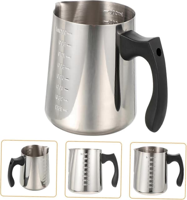 Mælkekande i rustfrit stål med behageligt greb til Latte Art Espresso Cappuccino
